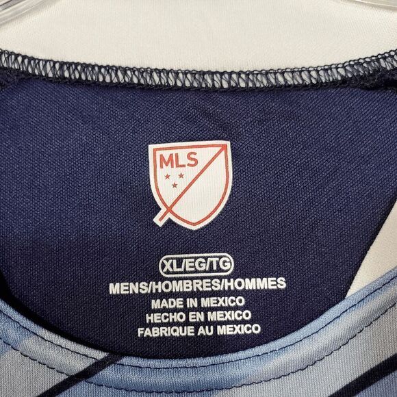 Sporting Kansas City Jersey Men XL Blue MLS Soccer Round Neck Pullover Vtg - Picture 2 of 7